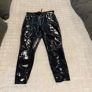 Spanx black leather legging pants